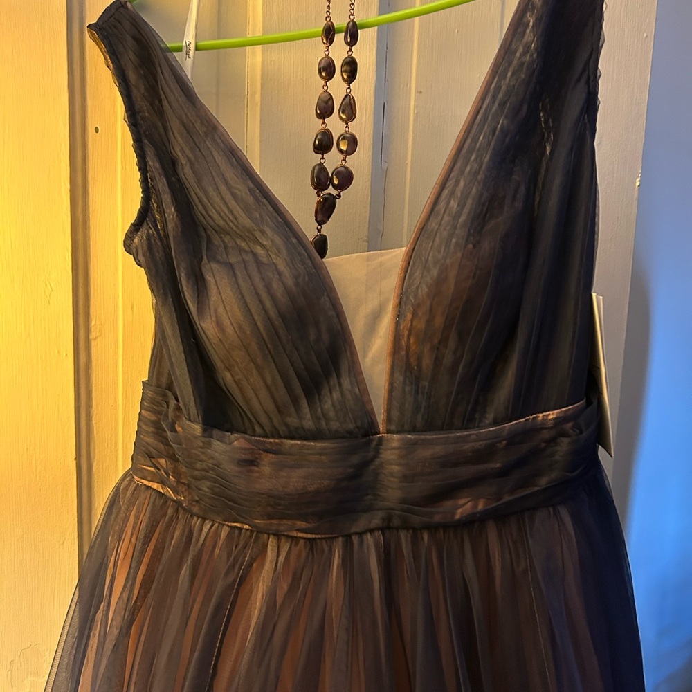 Elegant Purple Ombre Evening Gown - Picture 3 of 7
